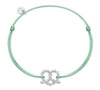 Glanzstücke München Textilarmband Armband Sterling Silber Textil (salbei) für Damen - One Size