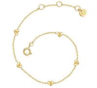 GLANZSTÜCKE MÜNCHEN Damen Armband 925/- Sterling Silber gelbvergoldet 18 Karat Herz Silberarmband