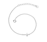 Glanzstücke München Damen-Armband Kreuz Sterling Silber mit Anhänger 17 + 3 cm