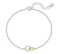 GLANZSTÜCKE MÜNCHEN Damen Armband 925/- Sterling Silber gelbgold | rhodiniert/gelbvergoldet 14 Karat, Ankerarmband, Federring