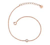 Gliederarmband GLANZSTÜCKE MÜNCHEN "F708", rosa (roségold, weiß), Armbänder, Damen, Silber 925 (Sterlingsilber), Gliederarmband, aus Sterling Silber (87193934-0) roségold, weiß