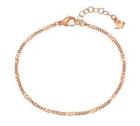 GLANZSTÜCKE MÜNCHEN Damen Armband Edelstahl roségold | rosévergoldet 14 Karat, Panzerarmband, Karabinerverschluss