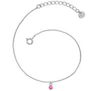 GLANZSTÜCKE MÜNCHEN Damen Armband aus 925/- Sterling Silber rhodiniert mit Turmalin rosa Edelsteinarmband