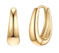 Glanzstücke München Damen Ohrringe 925/- Sterling Silber gelbgold | gelbvergoldet 14 Karat, Creolen