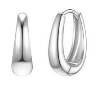 Glanzstücke München Damen Ohrringe 925/- Sterling Silber | rhodiniert, Creolen
