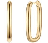 Glanzstücke München Damen Ohrringe 925/- Sterling Silber gelbgold | gelbvergoldet 14 Karat, Creolen