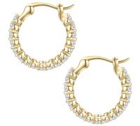 Glanzstücke München Creolen aus Sterling Silber in gelbgold mit Zirkonia 19,7 mm Damen