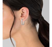 Glanzstücke München Creolen 925/- Sterling Silber, silber silber