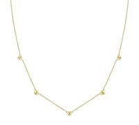 GLANZSTÜCKE MÜNCHEN Damen Kette 925/- Sterling Silber gelbvergoldet 18 Karat Herz Silberhalskette