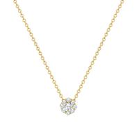 Kette mit Anhänger GLANZSTÜCKE MÜNCHEN "AV279", gelbgold, Halsketten, Damen, 40,0cm Basiskette + 5,0cm Verlängerung,mit Zirkonia, Silber 925 (Sterlingsilber), mit Zirkonia (32883649-0) gelbgold