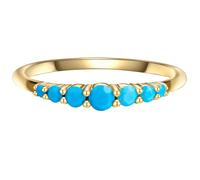 Glanzstücke München - Ring Sterling Silber Türkis (rek.) in Gelbgold Ringe Damen