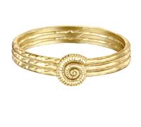 Glanzstücke München - Ring Muschel Sterling Silber in Gelbgold Ringe Damen