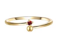 Solitärring GLANZSTÜCKE MÜNCHEN "GSM242" Gr. 52, gelb (gelbgold), Fingerringe, Damen, 52, Silber 925 (Sterlingsilber), 1,1mm, aus Sterling Silber (88716433-52) gelbgold