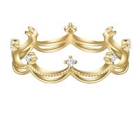 Glanzstücke München - Ring Krone Sterling Silber Zirkonia in Gelbgold Ringe Damen