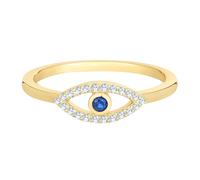 Silberring GLANZSTÜCKE MÜNCHEN "GSM1013" Gr. 54, gelbgold, Fingerringe, Damen, 54,mit Zirkonia, Silber 925 (Sterlingsilber), Silberring, mit Zirkonia (92254322-54) gelbgold