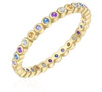 Glanzstücke München Ring - Sterling Silber Ring Zirkonia - Gr. 54 - in Gold - für Damen