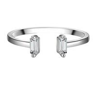 Solitärring GLANZSTÜCKE MÜNCHEN "GM9944" Gr. 54, silber, Fingerringe, Damen, 54,mit Zirkonia, Silber 925 (Sterlingsilber), 1,4mm, aus Sterling Silber (89140362-54) silber