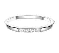 GLANZSTÜCKE MÜNCHEN Damen Ring aus 925/- Sterling Silber mit Zirkonia - Silberring Bandring Stapelring