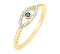 Silberring GLANZSTÜCKE MÜNCHEN "GSM1013" Gr. 56, gelbgold, Fingerringe, Damen, 56, Silber 925 (Sterlingsilber), Silberring, mit Zirkonia (92254322-56) gelbgold