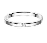 Glanzstücke München Solitärring GSM394 – 925 Sterling Silber Zirkonia Weiß Gr. 56