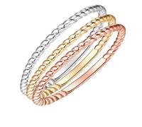 Glanzstücke München Damen Silber-Ring gold / rosegold / silber, Größe 56, 6826479 Gold / Rosegold / Silber 56
