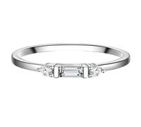 Solitärring GLANZSTÜCKE MÜNCHEN "GM9952" Gr. 58, silber, Fingerringe, Damen, 58, Silber 925 (Sterlingsilber), 1,1mm, aus Sterling Silber (50206159-58) silber