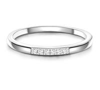 GLANZSTÜCKE MÜNCHEN Damen Ring aus 925/- Sterling Silber mit Zirkonia - Silberring Bandring Stapelring