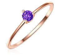 Solitärring GLANZSTÜCKE MÜNCHEN "GSM741" Gr. 58, roségold, Fingerringe, Damen, 58, Silber 925 (Sterlingsilber), aus Sterling Silber (13352558-58) roségold