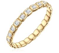 Glanzstücke München Ring - Sterling Silber Ring Zirkonia - Gr. 58 - in Gold - für Damen