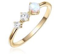 Glanzstücke München - Ring Sterling Silber Zirkonia in Gelbgold Ringe Damen