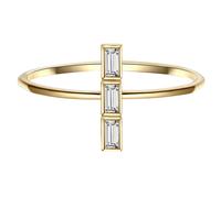 Glanzstücke München - Ring Sterling Silber Zirkonia in Gelbgold Ringe Damen