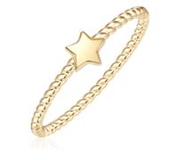 Fingerring GLANZSTÜCKE MÜNCHEN "A1249" Gr. 60, gelbgold, Fingerringe, Damen, 60, Silber 925 (Sterlingsilber), 1,3mm, Fingerring, aus Sterling Silber (89098267-60) gelbgold