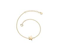 Glanzstücke München Damen-Armband mit Stern-Anhänger Sterling Silber 925 gelbvergoldet - Stern-Armband in Gelbgold-Farben