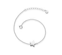 GLANZSTÜCKE MÜNCHEN Damen-Armband Stern Sterling Silber 17 + 3 cm - Silberkettchen Armband mit Anhänger Armkettchen Silber