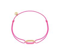 Glanzstücke München Armband Sterling Silber gelbgold Textil (pink) Emaille pink Damen gold, ONE SIZE