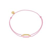 Glanzstücke München Armband Sterling Silber gelbgold Textil (rosa) Emaille rosa Damen gold, ONE SIZE