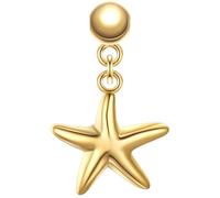 Glanzstücke München Charm Seestern aus Sterling Silber in Gelbdold 19,6 mm Damen