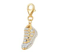 Glanzstücke München Charm Sneaker Sterling Silber Zirkonia in Gelbgold 17,8 mm Damen