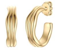 Glanzstücke München Damen Creolen Sterling Silber gelbvergoldet Silberohrcreolen