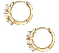 Creolen Sterling Silber gelbvergoldet Opal (synth.)