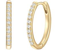 Glanzstücke München Creolen aus Sterling Silber in gelbgold mit Zirkonia 19,4 mm Damen