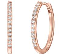 Glanzstücke München - Creolen Sterling Silber Zirkonia in Roségold Ohrringe Damen