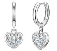Glanzstücke München Creolen Herz aus Sterling Silber in mit Zirkonia 19,3 mm Damen