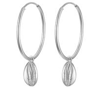 Glanzstücke München, Creolen Muschel in silber, Schmuck für Damen Gr. OneSize