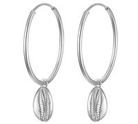 Glanzstücke München, Creolen Muschel in silber, Schmuck für Damen Gr. OneSize