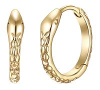 Glanzstücke München Creolen Schlangenkopf Sterling Silber in Gelbgold 13,7 mm Damen