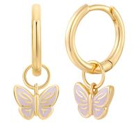 Glanzstücke München - Creolen Schmetterling aus Sterling Silber in Gelbgold 1 ct Damen