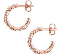 Glanzstücke München Creolen Sterling Silber Zirkonia in Roségold 13,8 mm Damen