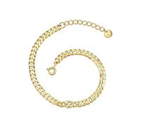 GLANZSTÜCKE MÜNCHEN Damen Armband 925/- Sterling Silber gelbvergoldet 18 Karat Zirkonia weiß Silberarmband