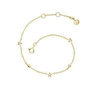 GLANZSTÜCKE MÜNCHEN Damen Armband 925/- Sterling Silber gelbvergoldet 18 Karat Zirkonia weiß Sterne Silberarmband